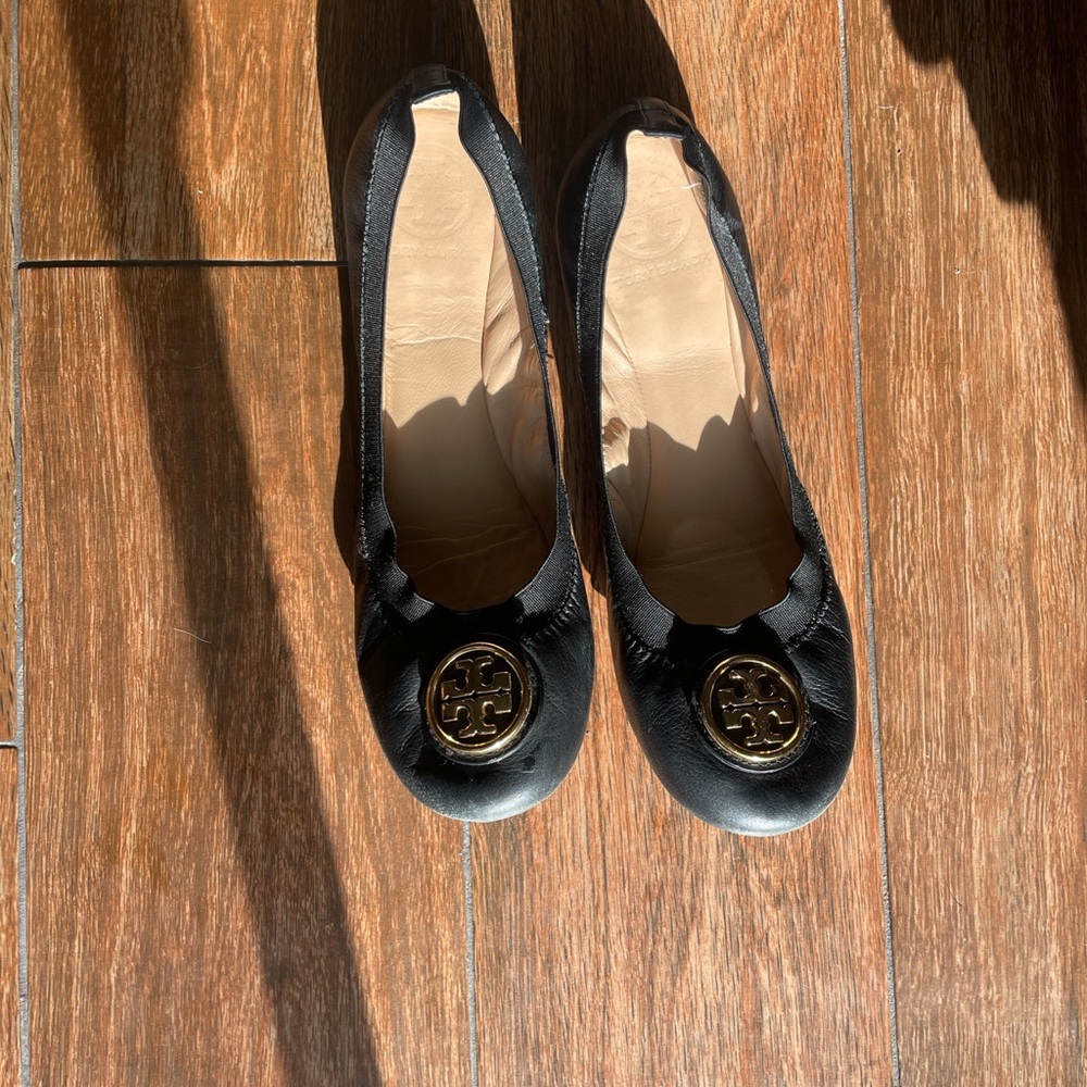 Tory Burch Black Ballet Flats
